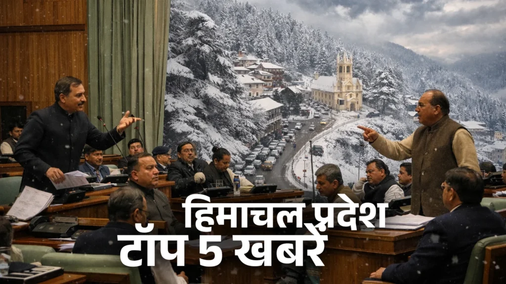 हिमाचल की टॉप 5 खबरें: मौसम, राजनीति, बजट हिमाचल की टॉप खबरें मौसम और विधानसभा सत्र